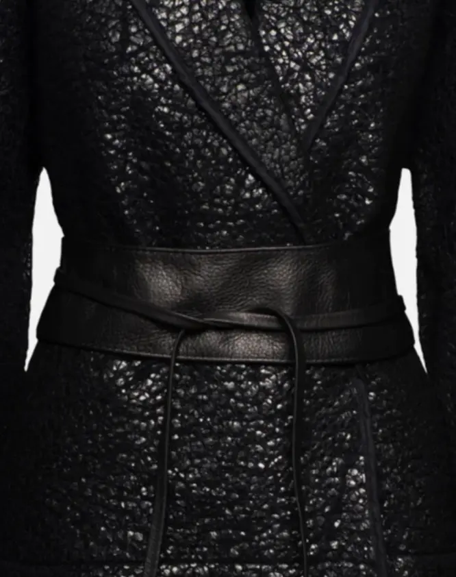 Dutchess belt zwart leer
