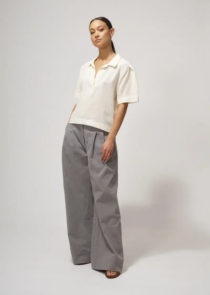 Dutchess boho polo ecru