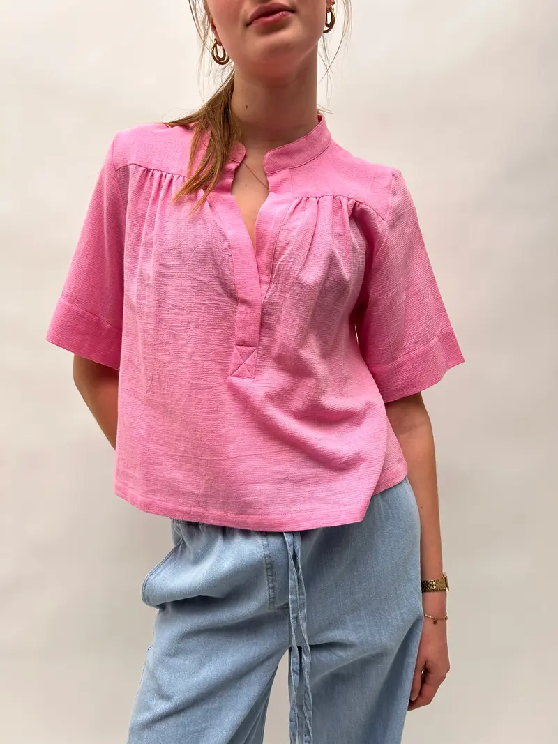 Dutchess toulouse top pink