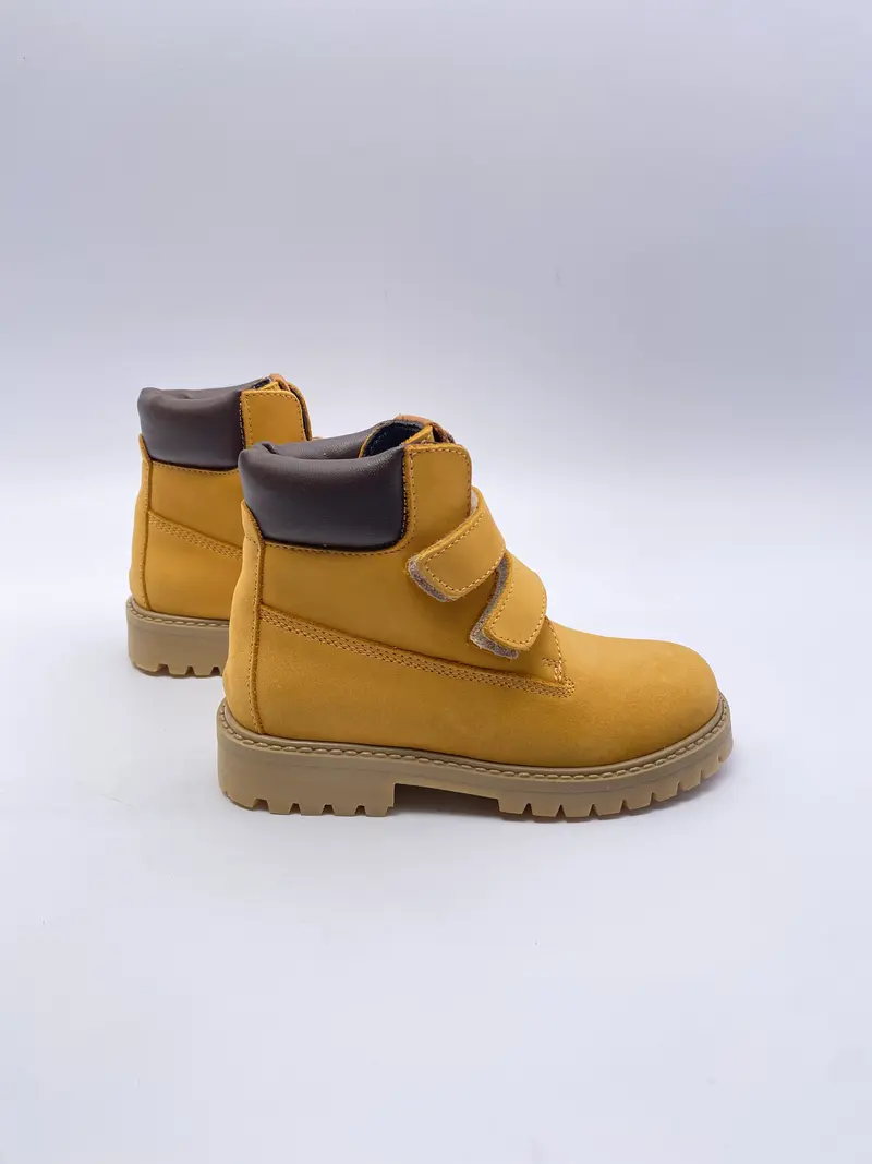 EB Boots klittenband polacco pelle ocra