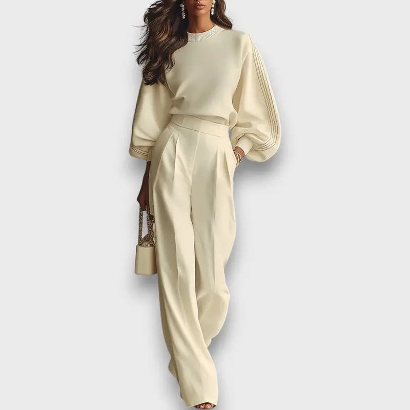 Elarisa – Ivory Knit Set