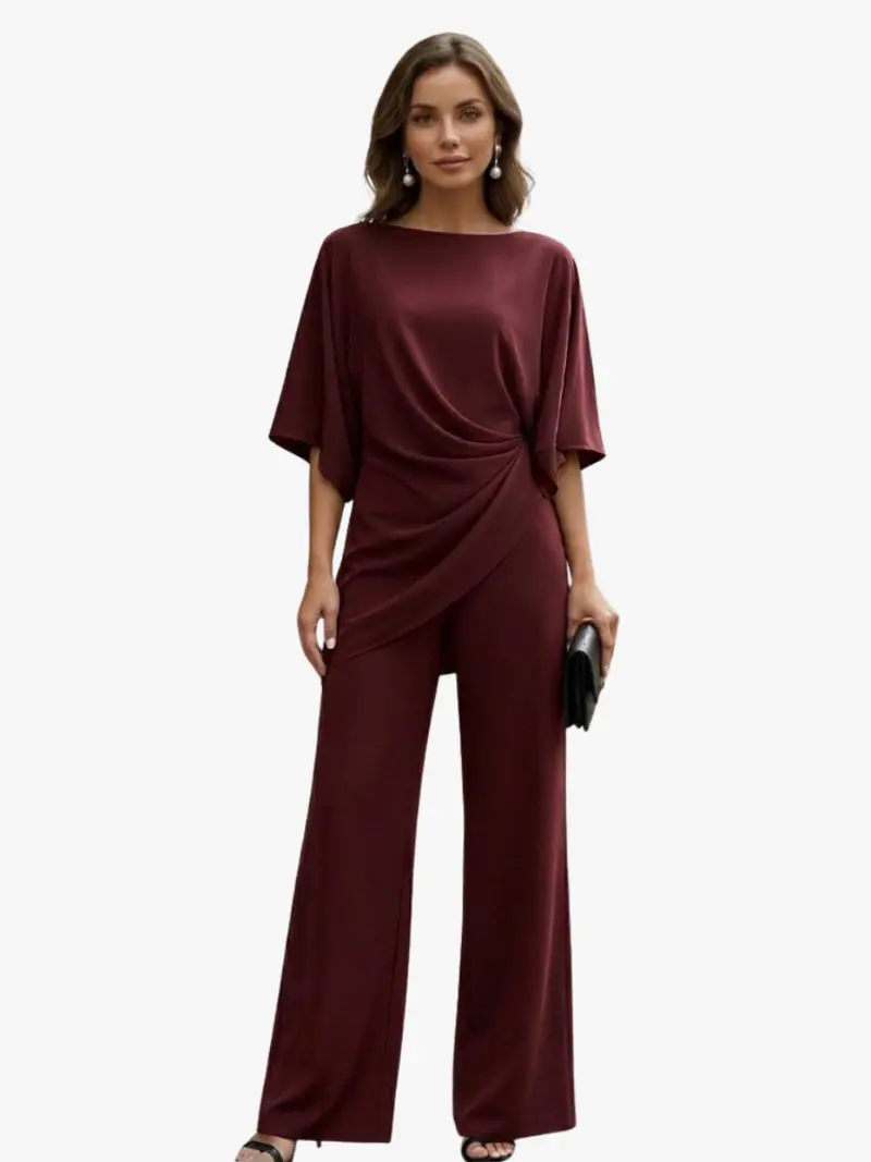 ELEGANT ASYMMETRIC WIDE-LEG SET FOR WOMEN