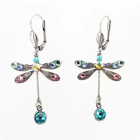 Elegante geschnitzte Libellenohrringe | Shop Nory