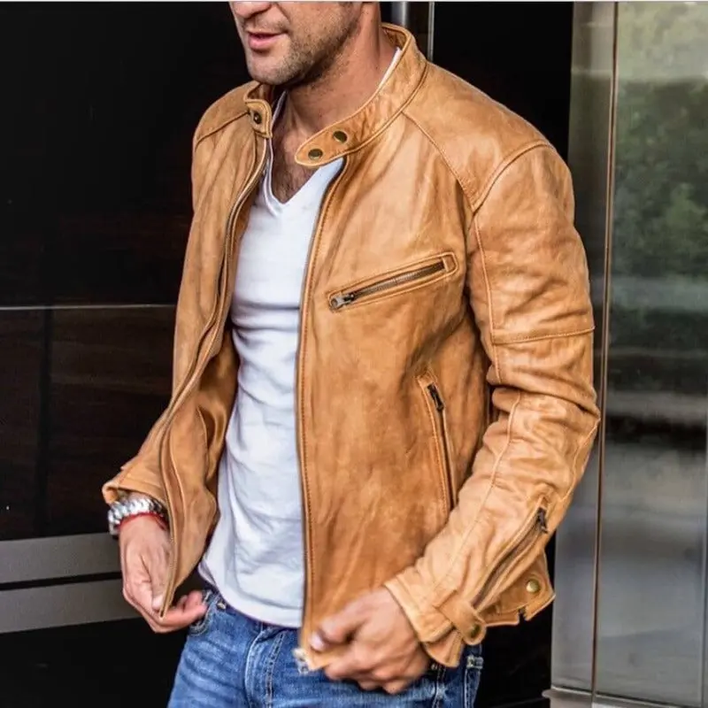 Elias | Robuste Herren Lederjacke mit zeitlosem Design