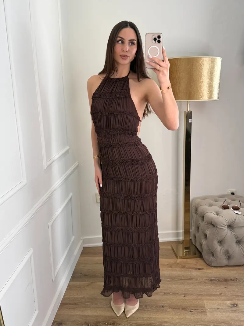 Elodie Summer Jurk Bruin