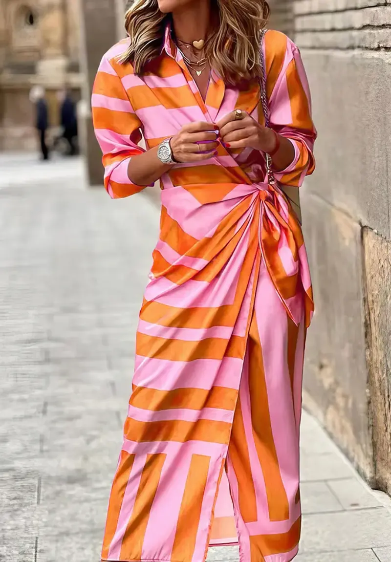 Elvina - Printed Wrap Dress
