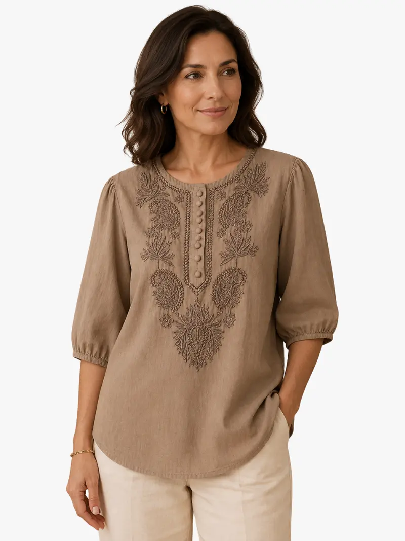 EMBROIDERED BLOUSE FOR WOMEN