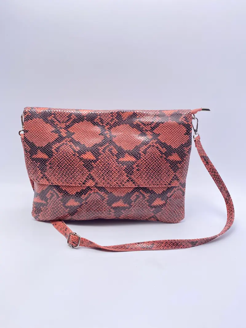 Envelope crossbody Bag in oud roze dessin print
