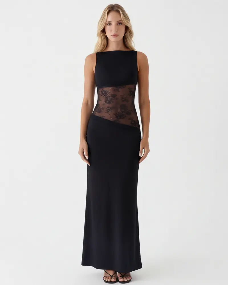 Evangeline| Veil Cut Maxi