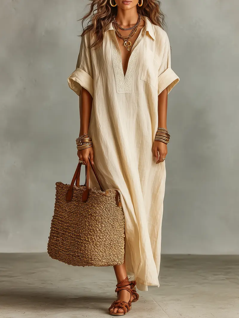 Evelisse™ | Coastal-Boho Loose-fit Maxi Dress