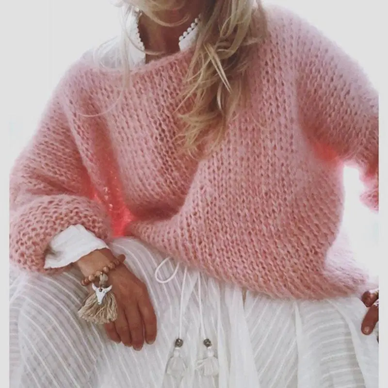 Evelora™ | Casual Hollow Out Mohair Sweater