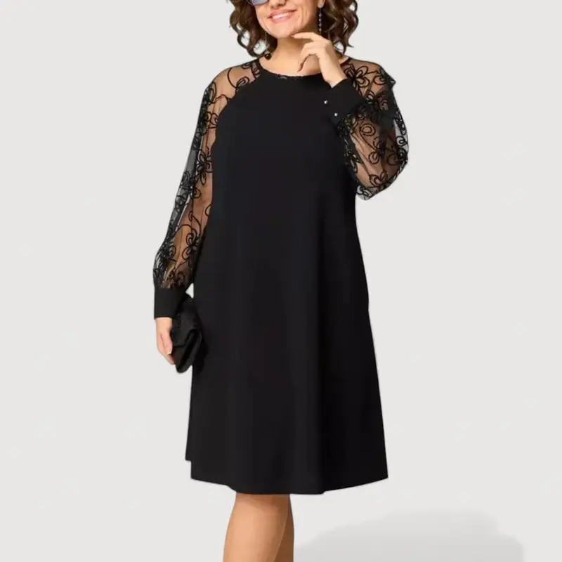 EVELYN – CLASSIC LACE SLEEVE DRESS