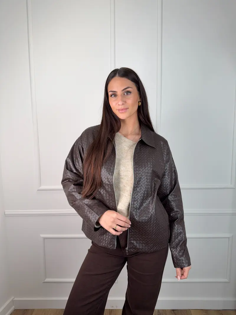 Evelyn Leather Jacket Bruin