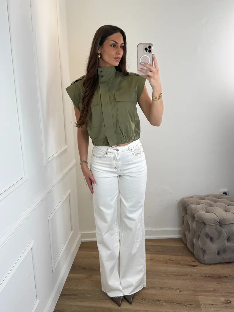 Everly Jeans Wit Extra tall