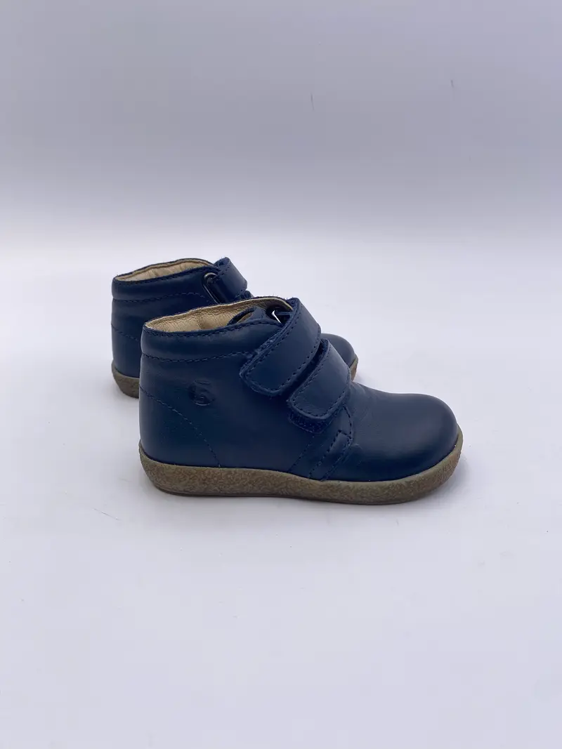 Falcotto eerste lopertjes - conte zul nappa navy leather klittenband