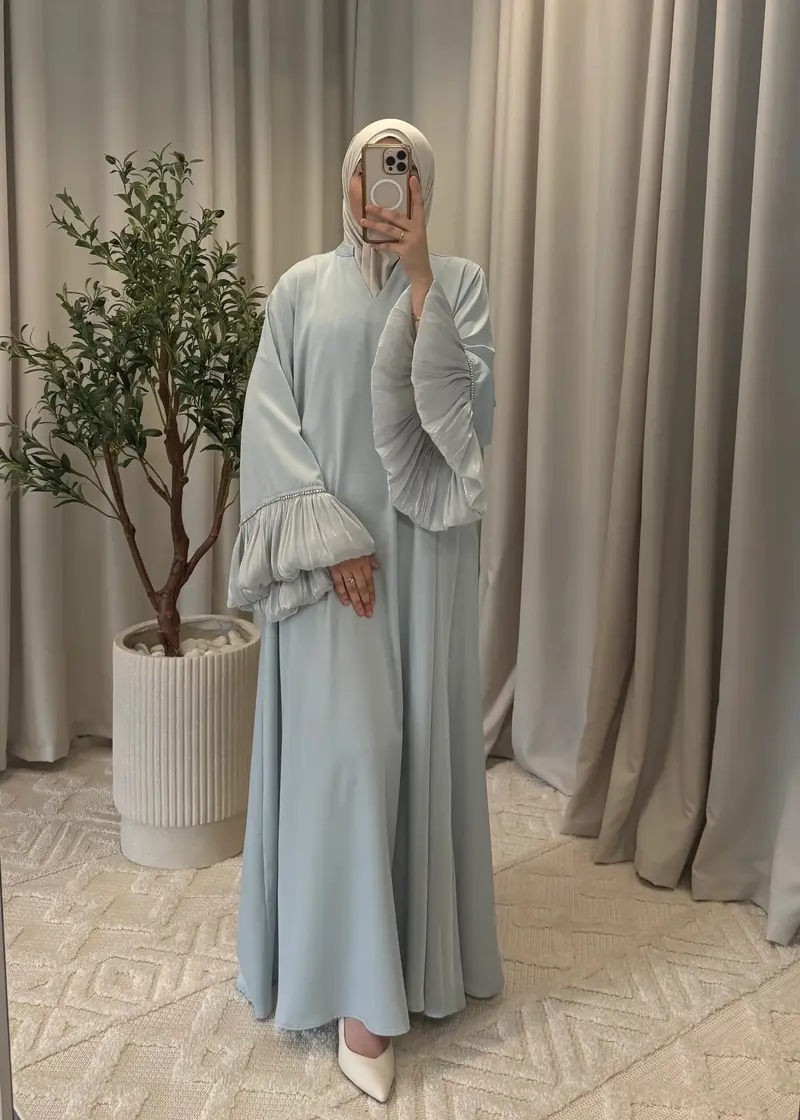 FARASHA STONE ABAYA BLUE