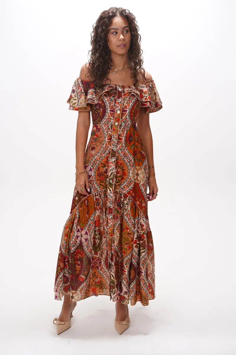 FARM RIO Dress Romantic nature multicolor