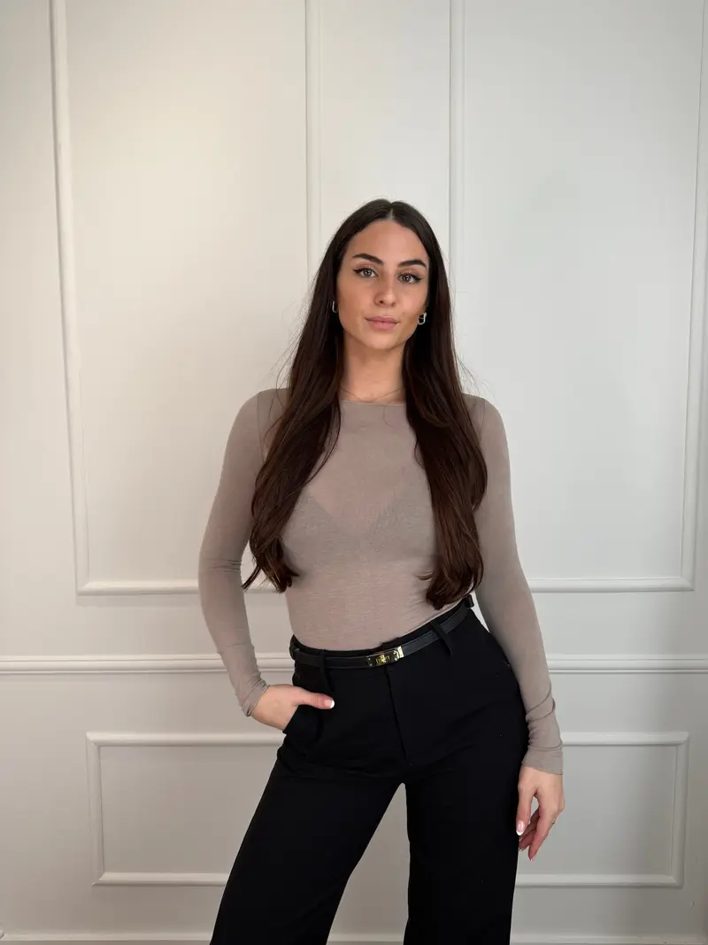Fiene top taupe