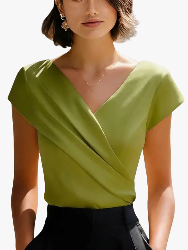 FITTED V-NECK TOP FOR WOMEN