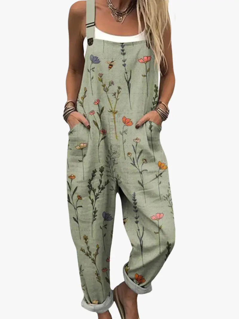 FLORAL OVERALL FOR WOMEN