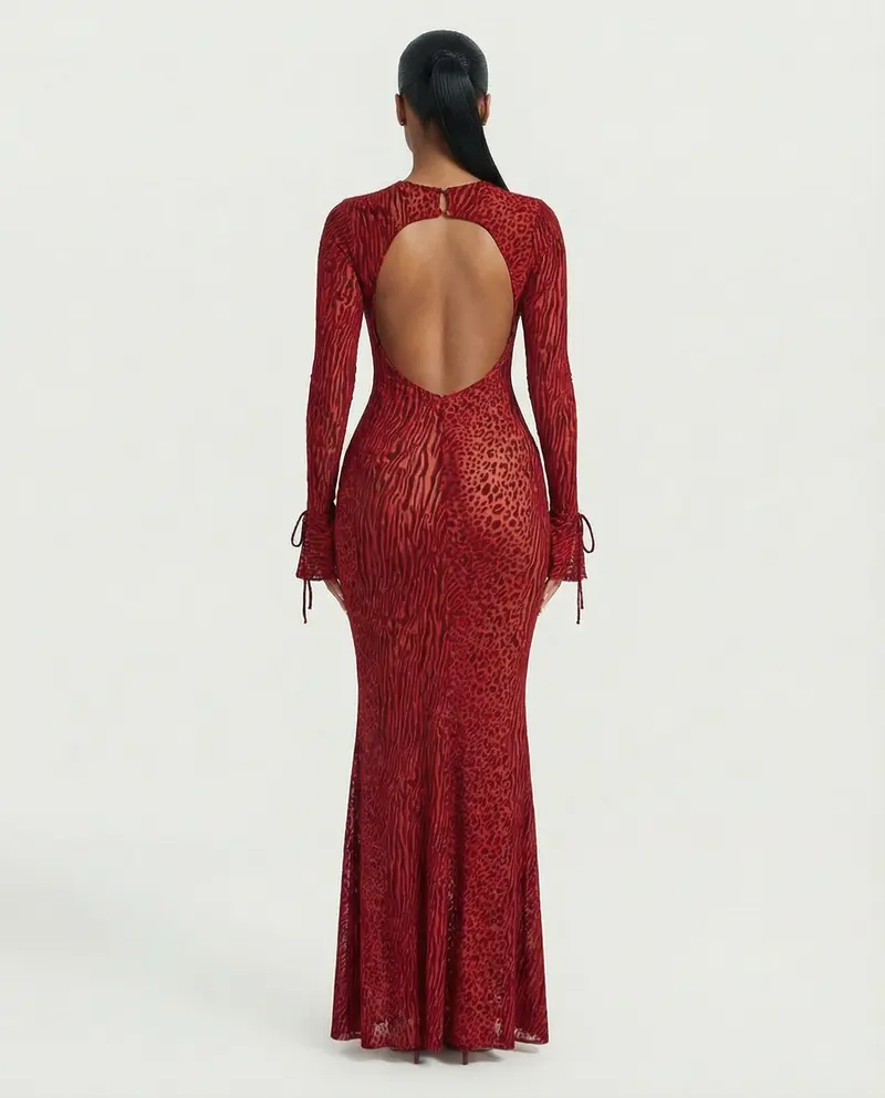 FLORENTINE | Maxikleid mit ausgestellten Ärmeln