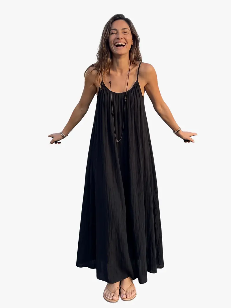 FLOWING OPEN-BACK MAXI DRESS FOR WOMEN