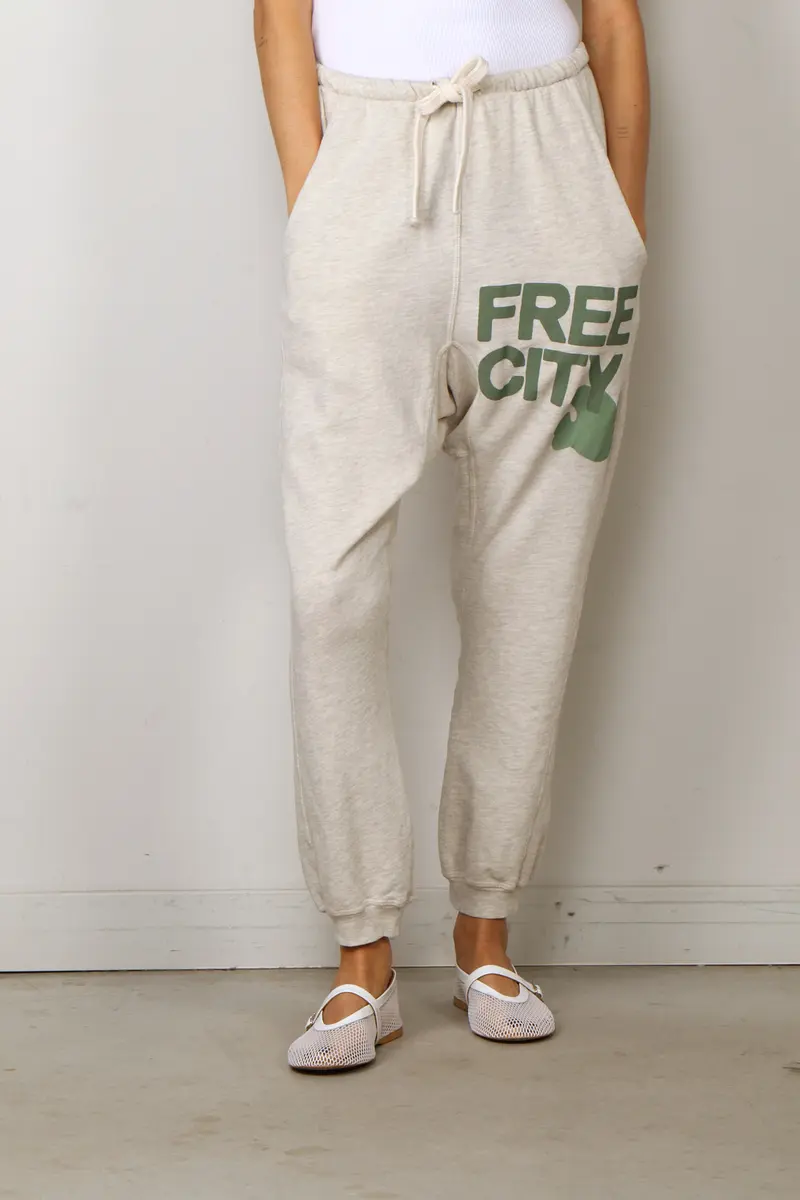 FREE CITY - Jogging - Large Pocket - Heatheroats Green