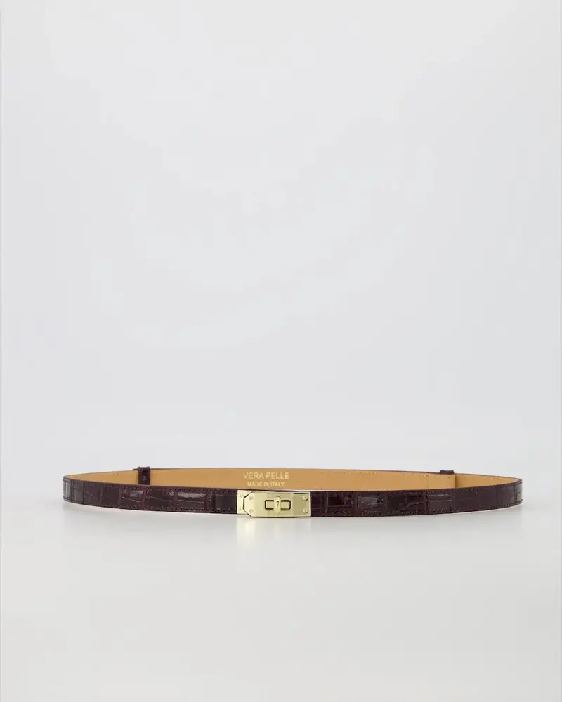 Garcia riem croco bordeaux
