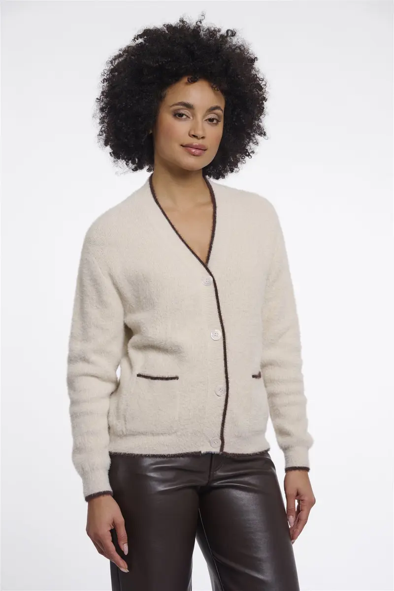 Gebreid Vest met Knoopsluiting