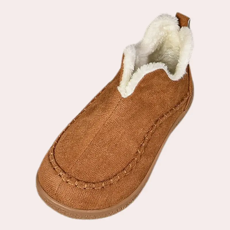 Gemütliche gefütterte Winterstiefel für Damen mit rutschfesten Sohlen