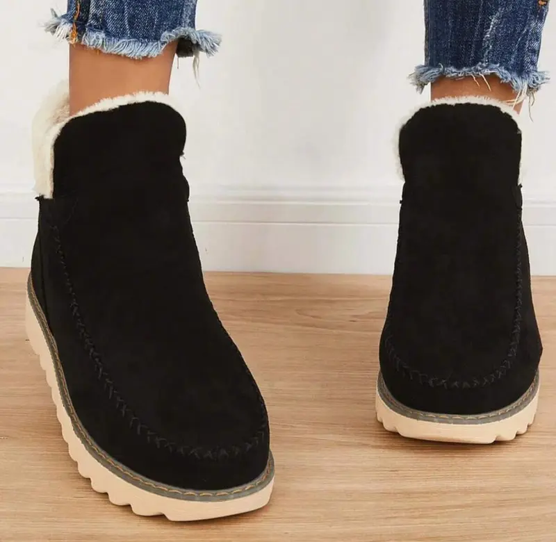 Gemütliche Strick-Winter-Stiefeletten