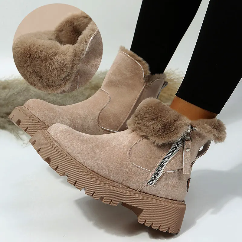 Gemütliche Wildleder-Winterstiefel