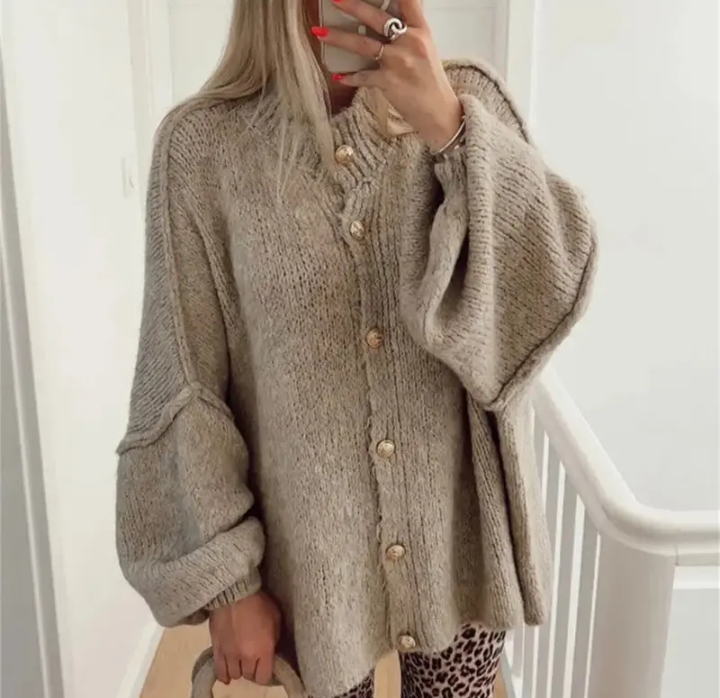 Gemütlicher Oversize-Strickcardigan Pullover