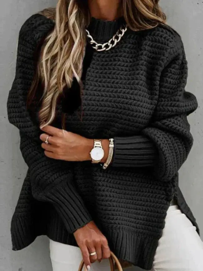 Gemütlicher Strickpullover mit eleganter Passform