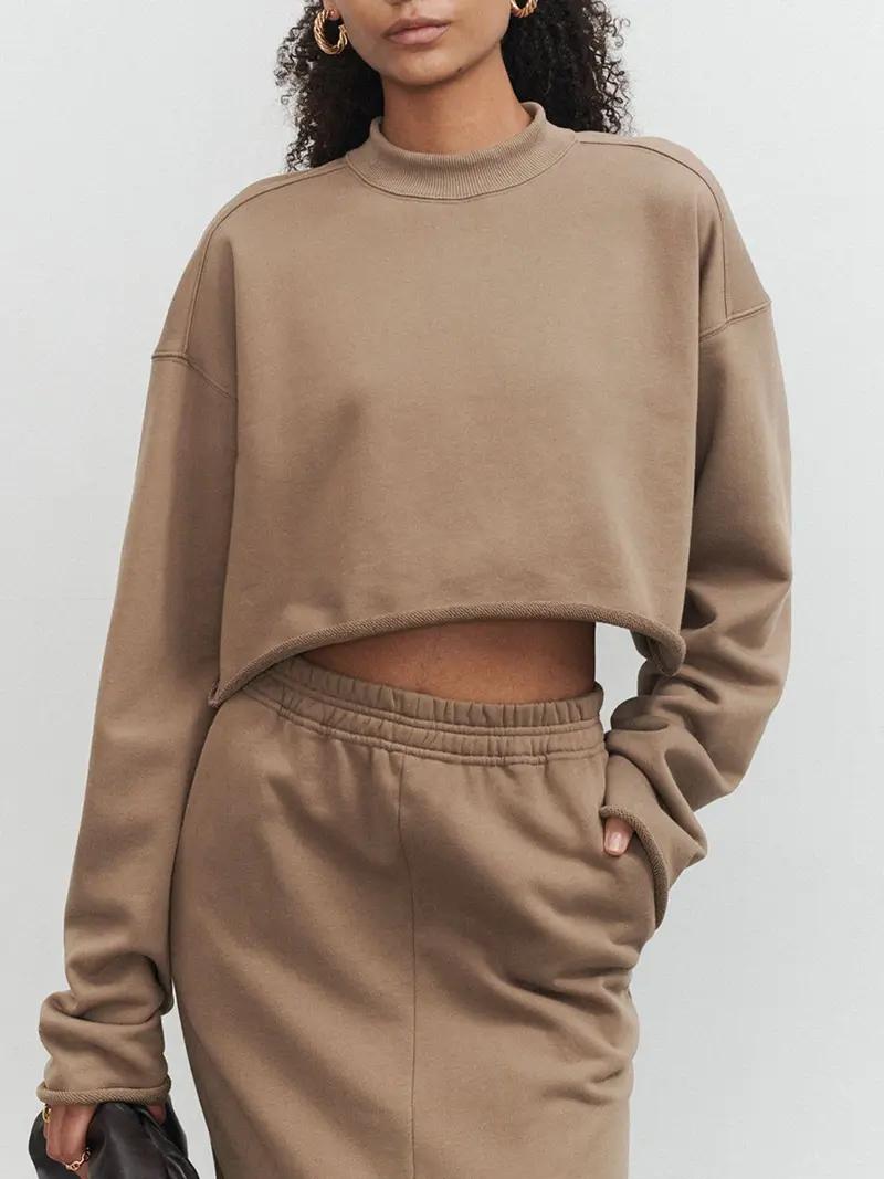 Gemütliches Kurz geschnittenes Sweatshirt für lässigen schicken Stil