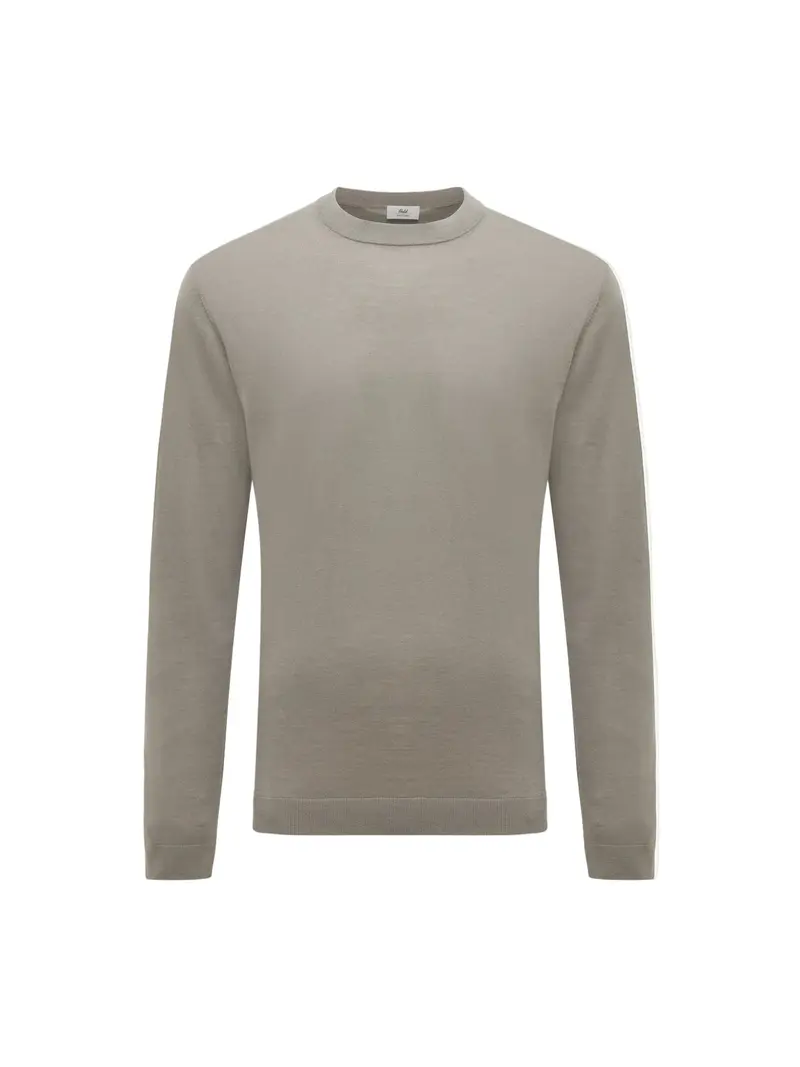 GENTILUOMO Pull Round Neck LS Brown