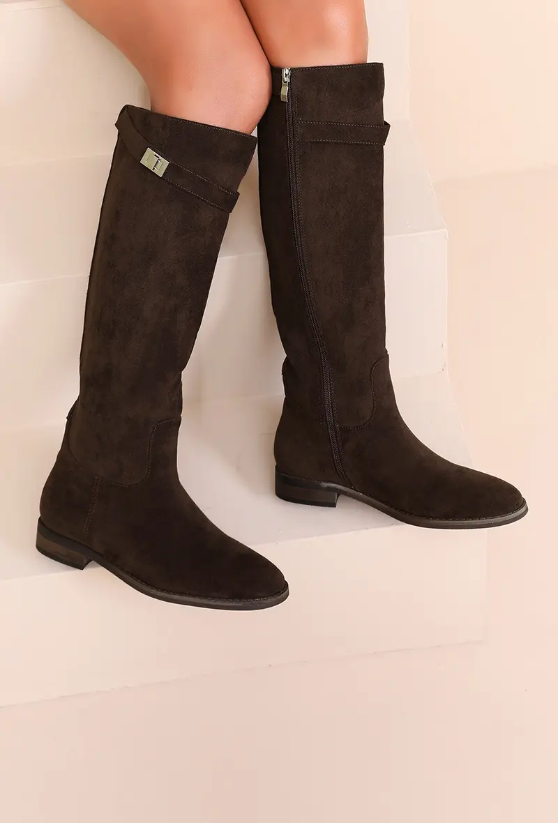 Gia Laarzen suede bruin