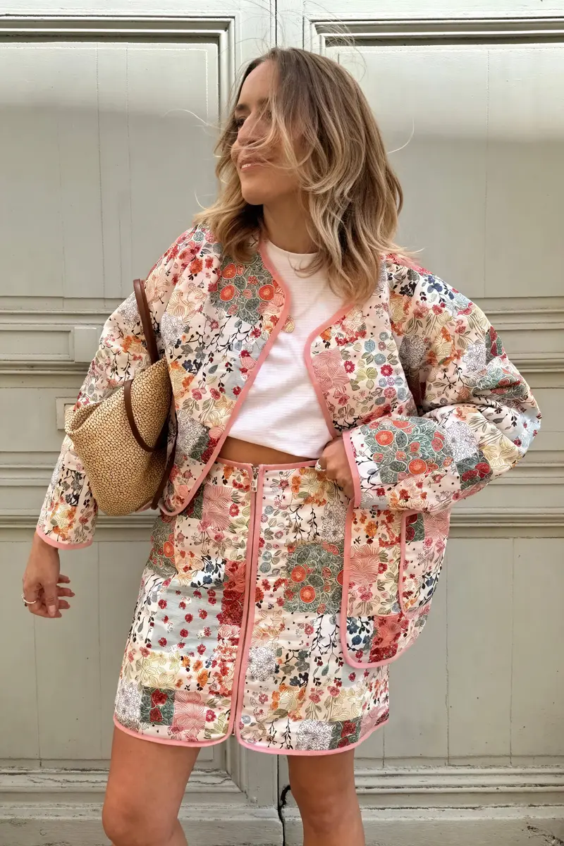 Giacca Patchwork Floreale Stile Bohémien
