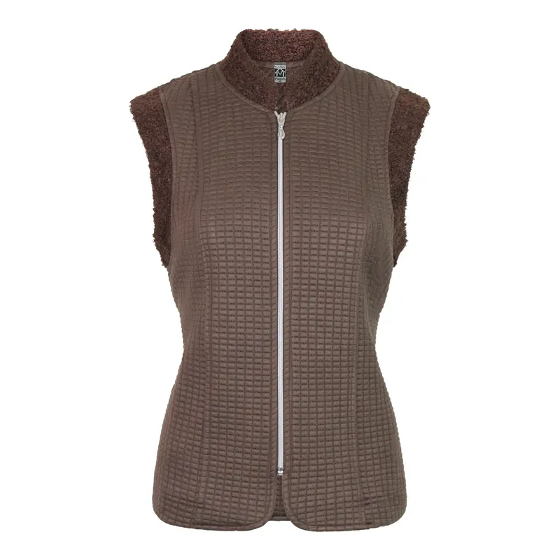 Gilet Bruin Blokjespatroon Teddy
