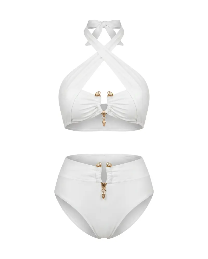 Gold Shell Halter Bikini