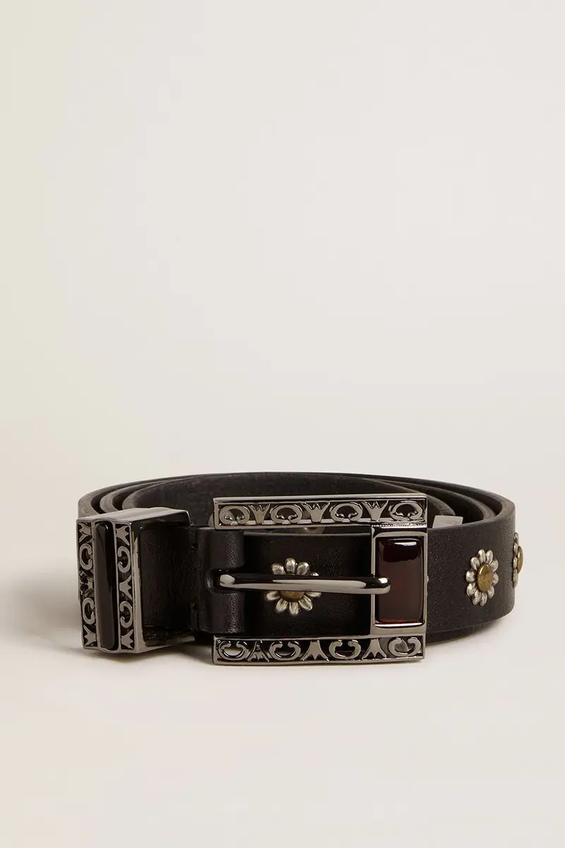 Golden Goose - Riem - Amber Inserts Ruthenium - Black