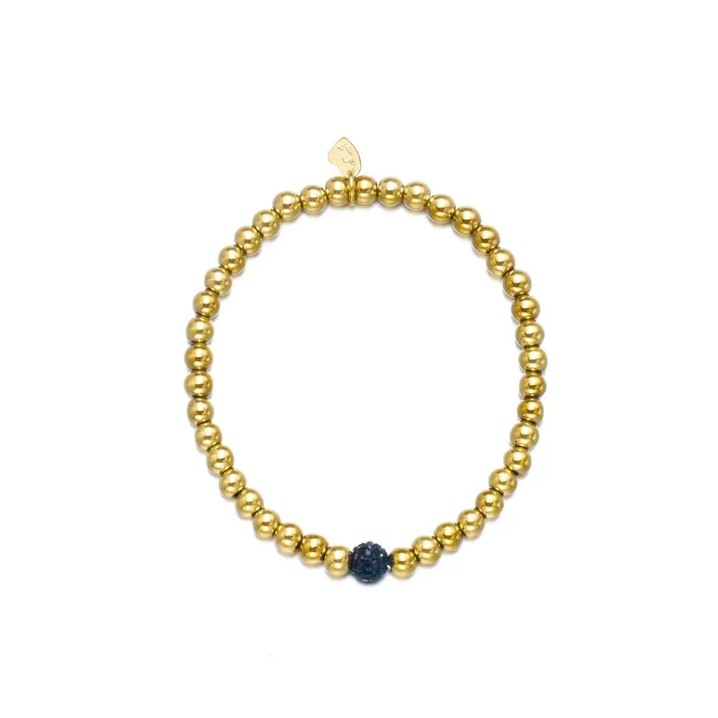Gouden Armband Blauwe Strass | Be Dazzled