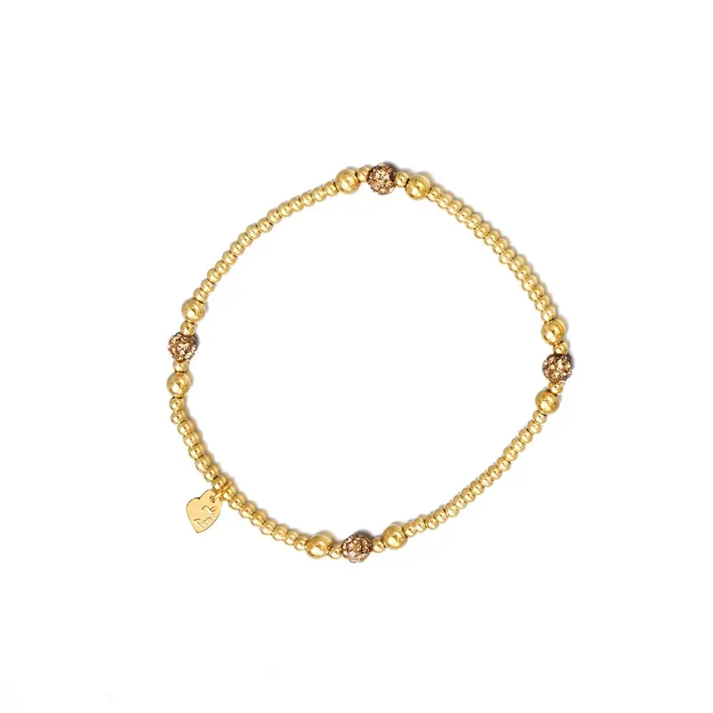 Gouden subtiele armband gouden Strass | Be Dazzled