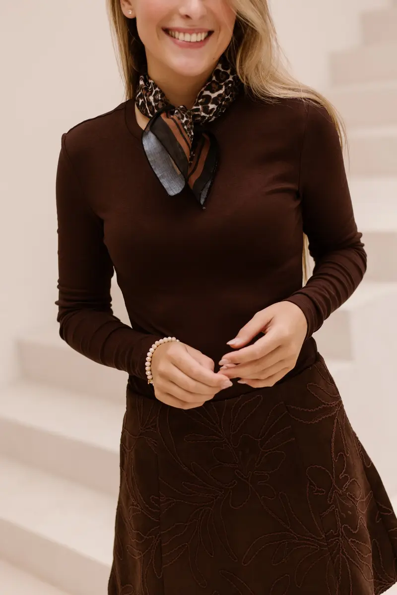 Grace basic top brown
