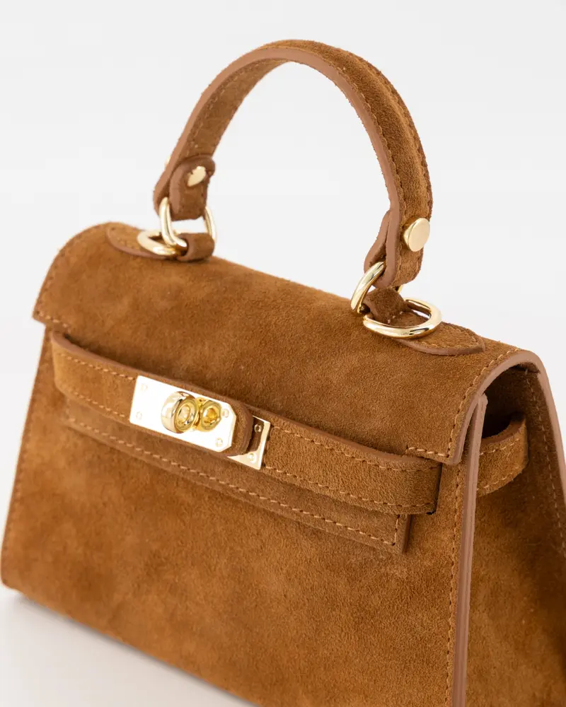 Grace Tas Cognac suede