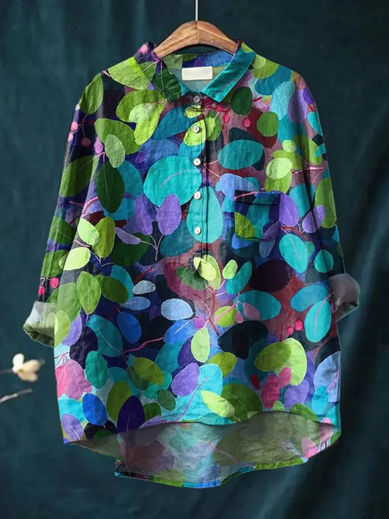 Grace™ | Summer Forest Art Printed Women's Casual Shirt