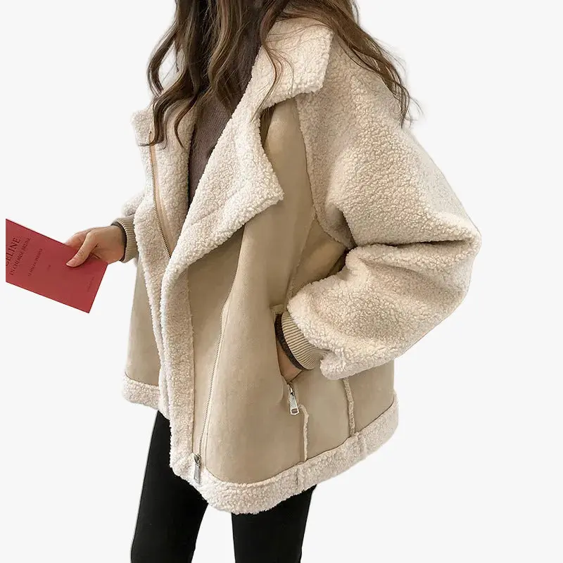 Greta | Damen Jacke mit Flausch-Kragen für Herbst
