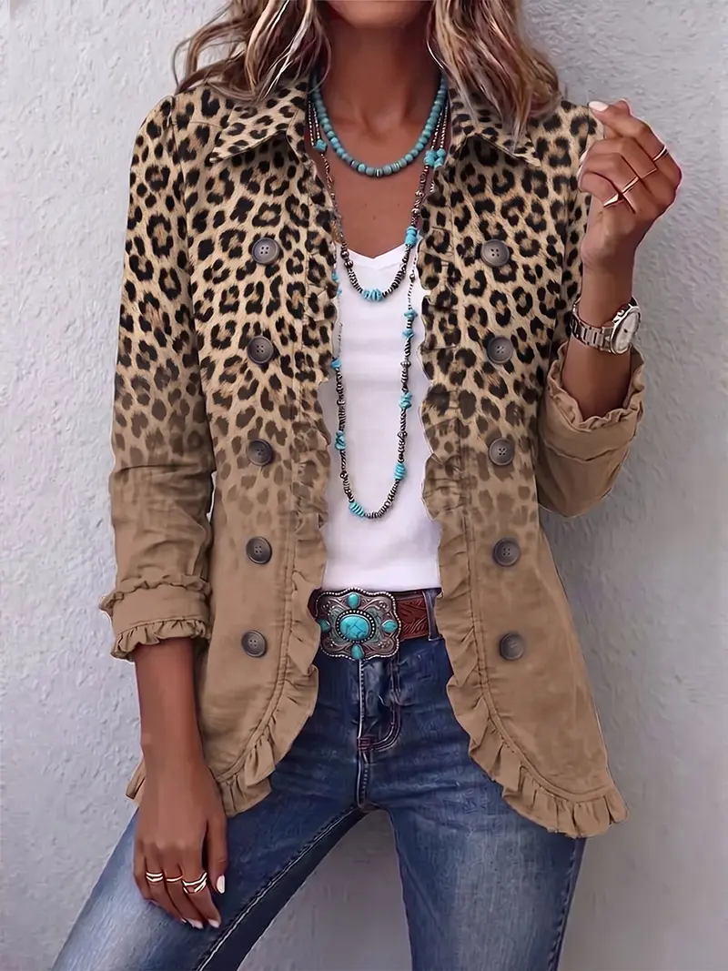 Greta | Ruffled Button-Front Jacket