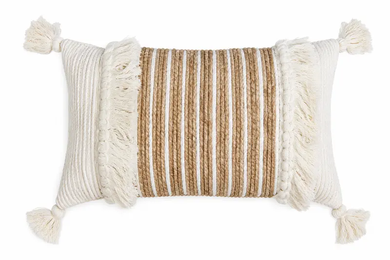 Handgemaakt Kussen van Premium Nieuw-Zeelandse Wol – Boho Stijl