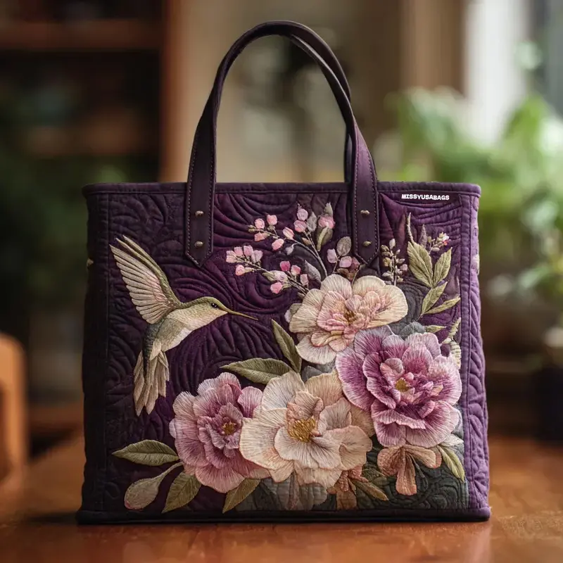 Hannah | Damen Handtasche mit zartem Blumendruck